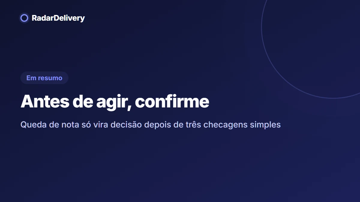 Antes de agir, confirme