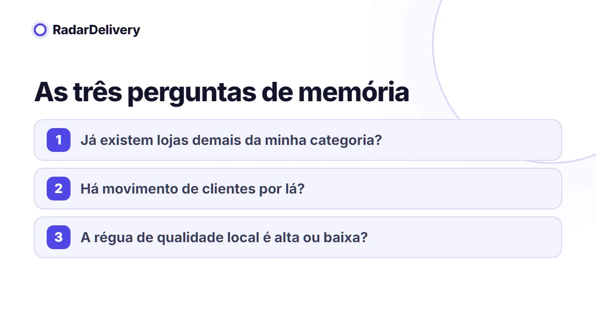 As três perguntas de memória