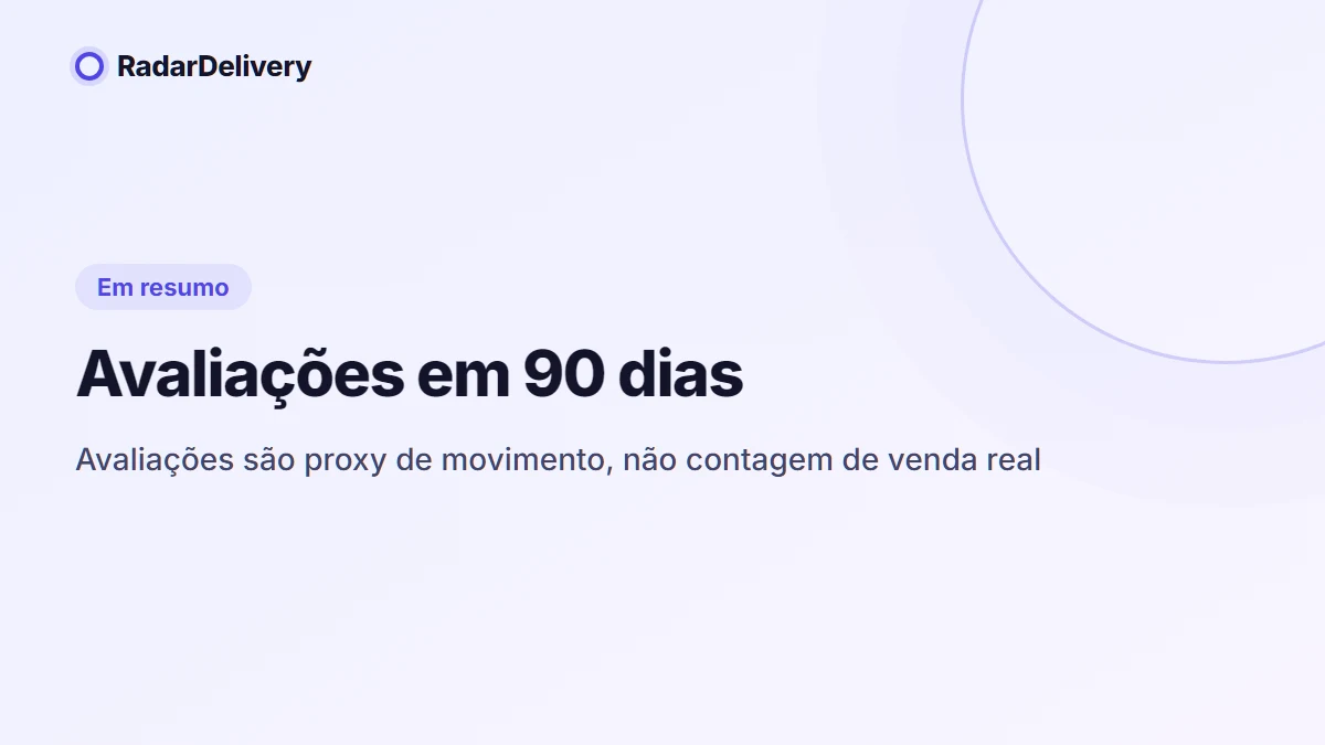Avaliações em 90 dias